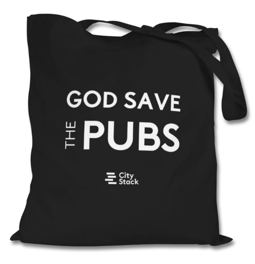 Tote bag "God save the pubs"